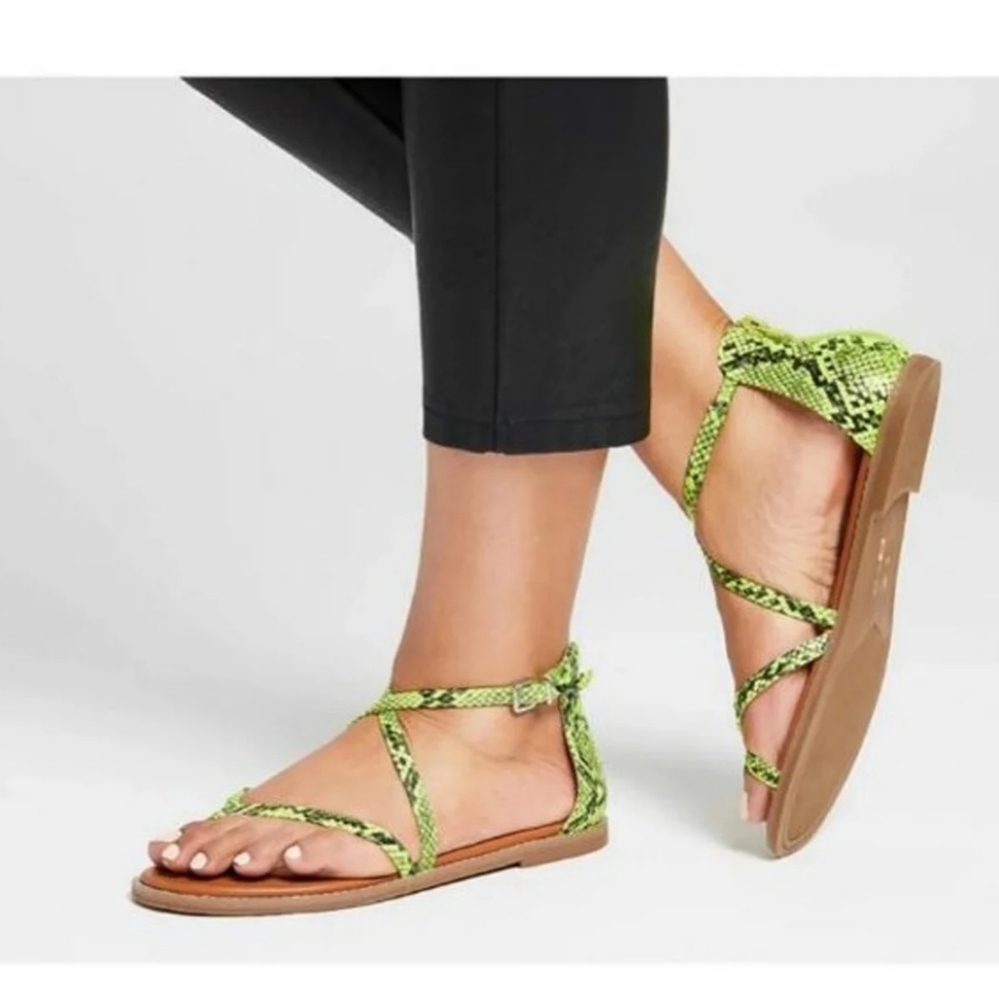 Mix No. 6 Pura Sandal 8 1/2 snakeskin print